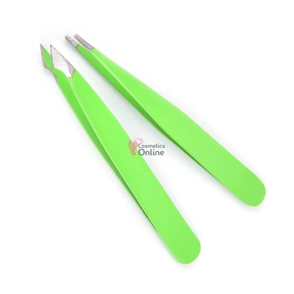 Penseta de sprancene metalica MP04 Green, set 2 bucati
